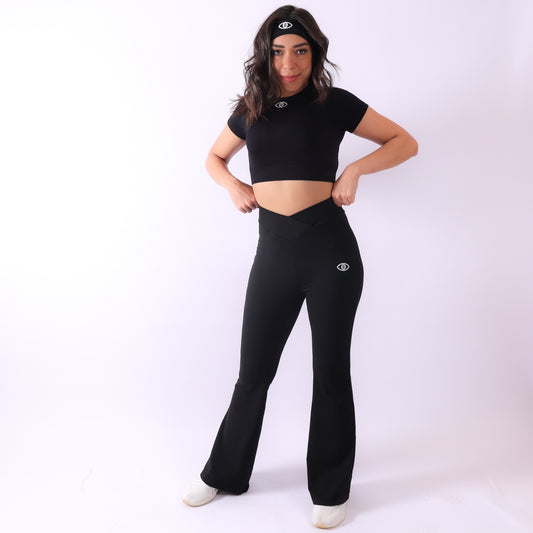 Leggings-Black Bell bottom